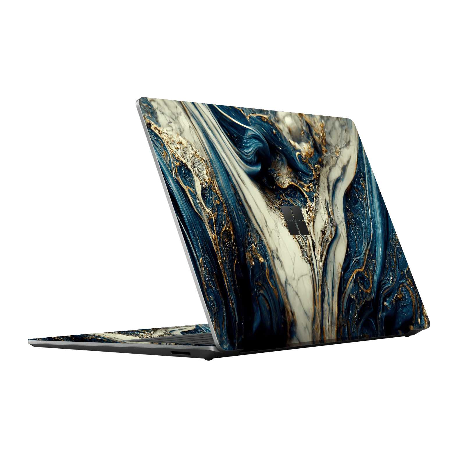 Microsoft Surface Laptop 5, 13.5” Printed Custom SIGNATURE Agate Geode Naia Ocean Blue Stone Skin Wrap Sticker Decal Cover Protector by EasySkinz | EasySkinz.com