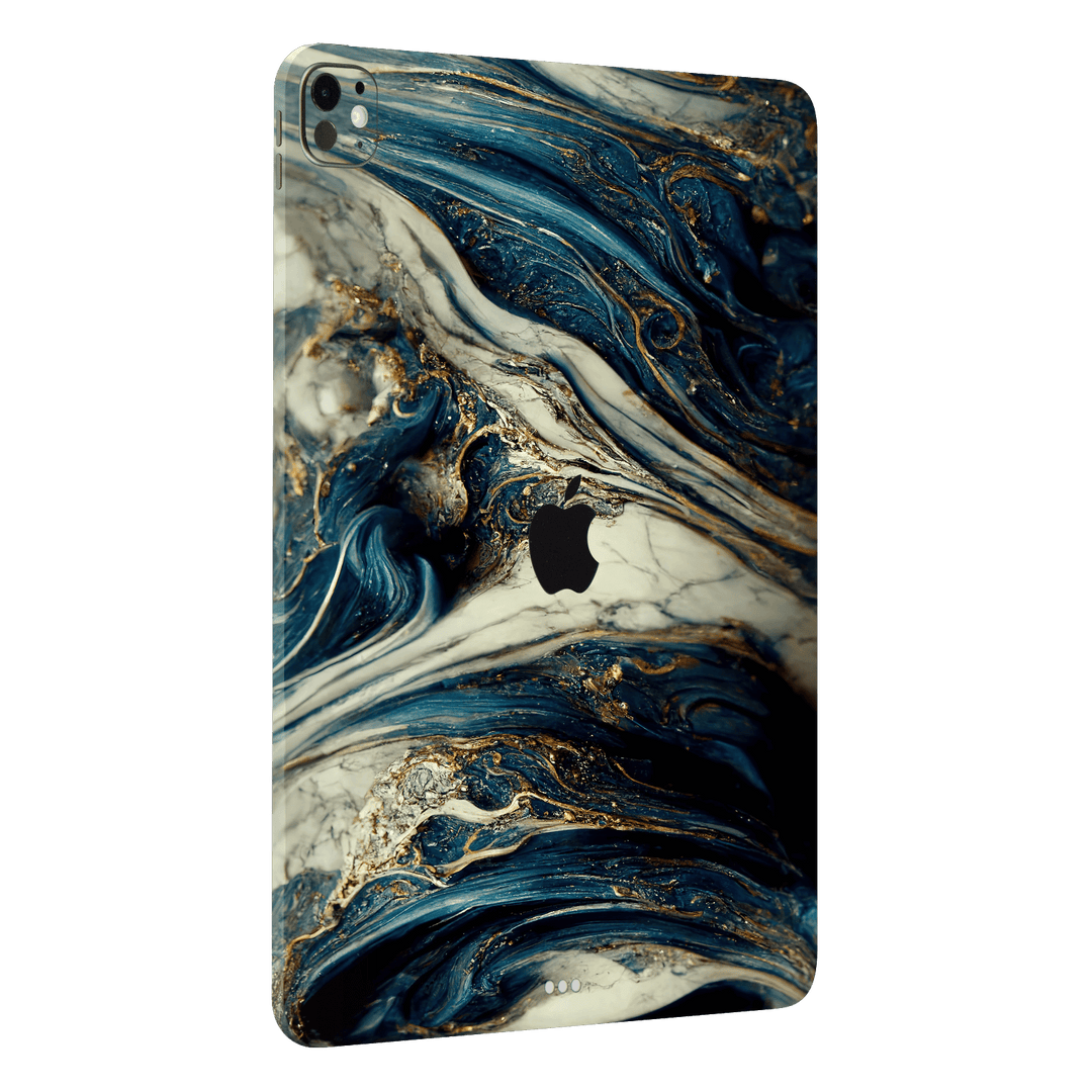 iPad Pro 11” (M4) Printed Custom SIGNATURE Agate Geode Naia Ocean Blue Stone Skin Wrap Sticker Decal Cover Protector by QSKINZ | qskinz.com