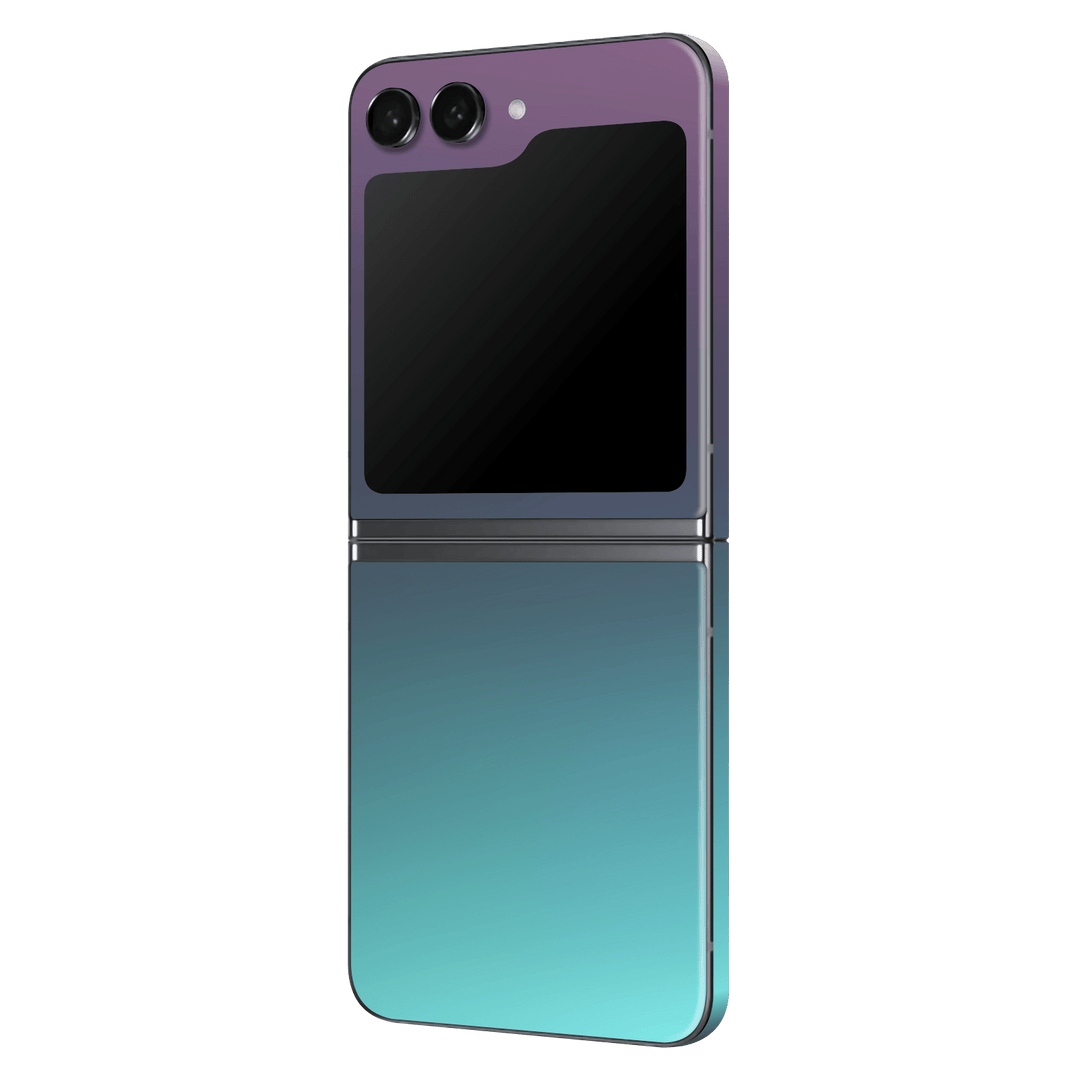 Samsung Galaxy Z Flip 5 (2023) Chameleon Turquoise-Lavender Lilac Colour-changing Metallic Skin Wrap Sticker Decal Cover Protector by EasySkinz | EasySkinz.com