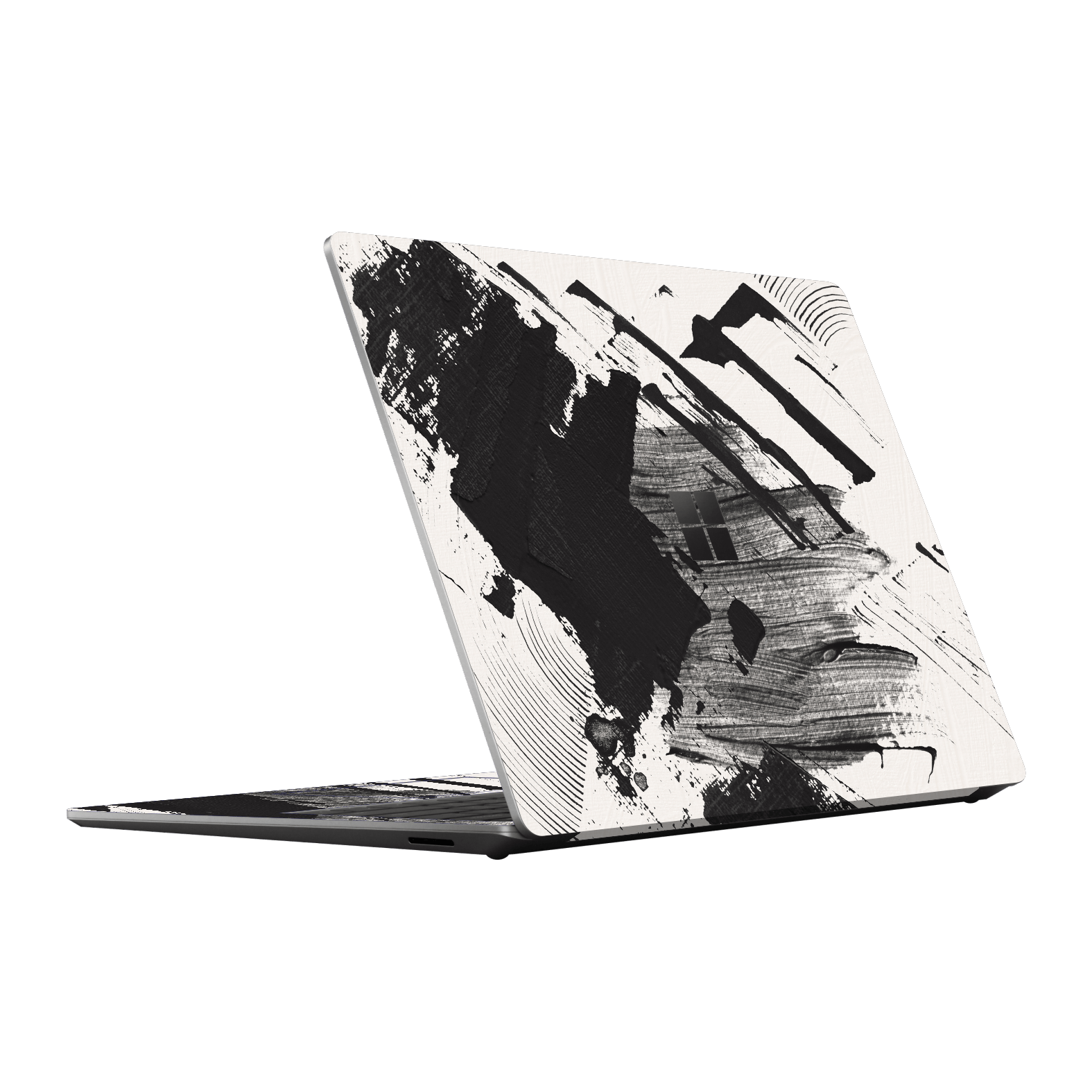 Microsoft Surface Laptop Go 3 Print Printed Custom SIGNATURE Black and White Madness Skin Wrap Sticker Decal Cover Protector by EasySkinz | EasySkinz.com