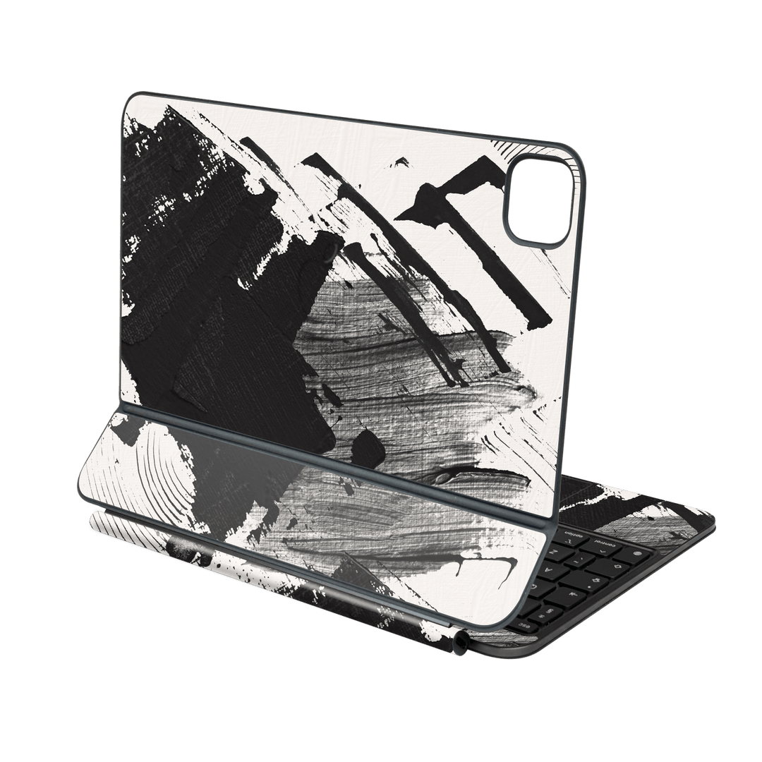 Magic Keyboard for iPad PRO 11” (M4, 2024) Print Printed Custom SIGNATURE Black and White Madness Skin Wrap Sticker Decal Cover Protector by QSKINZ | qskinz.com