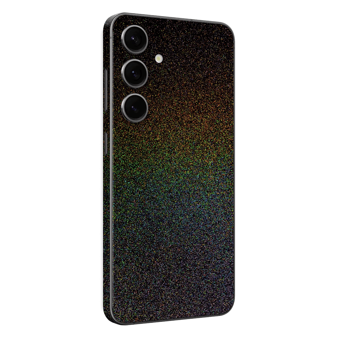 Samsung Galaxy S24+ PLUS GALAXY Galactic Black Milky Way Rainbow Sparkling Metallic Gloss Finish Skin Wrap Sticker Decal Cover Protector by EasySkinz | EasySkinz.com