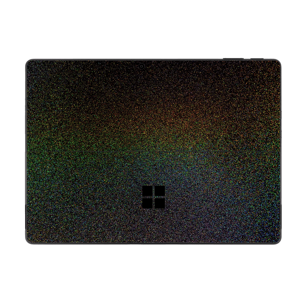 Microsoft Surface Pro 9 GALAXY Galactic Black Milky Way Rainbow Sparkling Metallic Gloss Finish Skin Wrap Sticker Decal Cover Protector by EasySkinz | EasySkinz.com