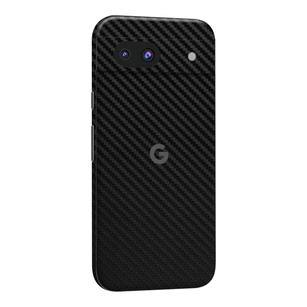 Google Pixel 8a Black 3D Textured Carbon Fibre Fiber Skin Wrap Sticker Decal Cover Protector by QSKINZ | qskinz.com