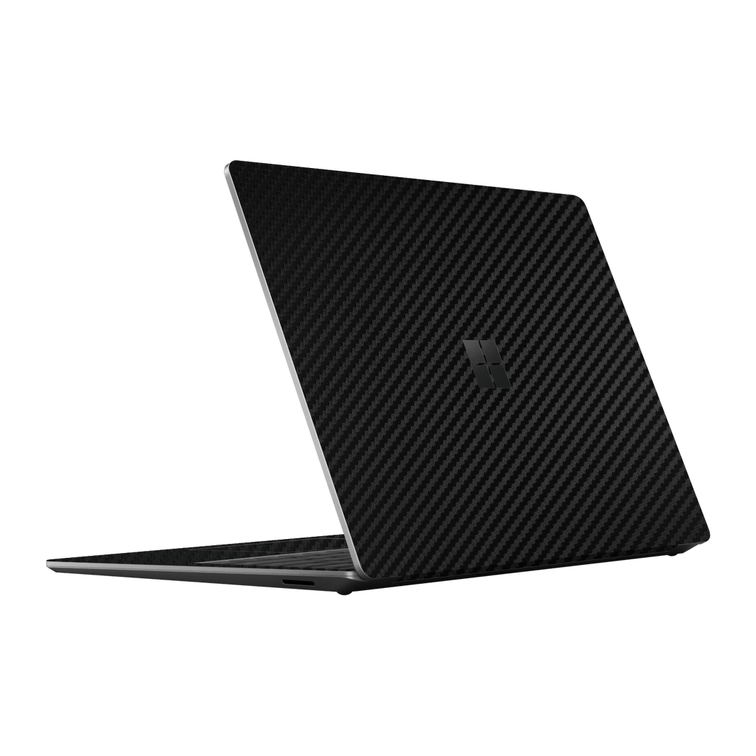 Microsoft Surface Laptop Go 3 Black 3D Textured Carbon Fibre Fiber Skin Wrap Sticker Decal Cover Protector by EasySkinz | EasySkinz.com