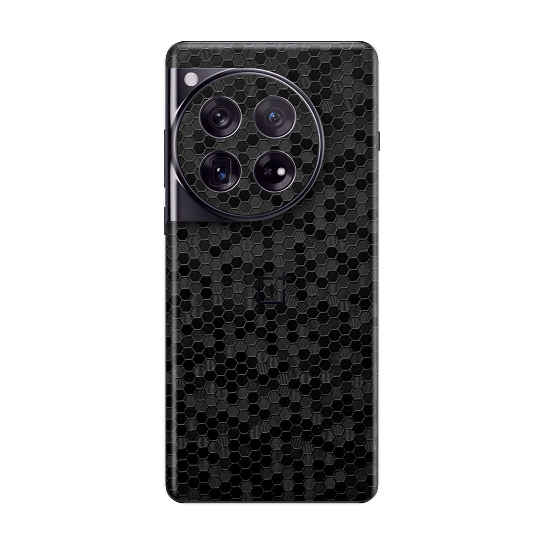 OnePlus 12 Luxuria Black Honeycomb 3D Textured Skin Wrap Sticker Decal Cover Protector by QSKINZ | qskinz.com