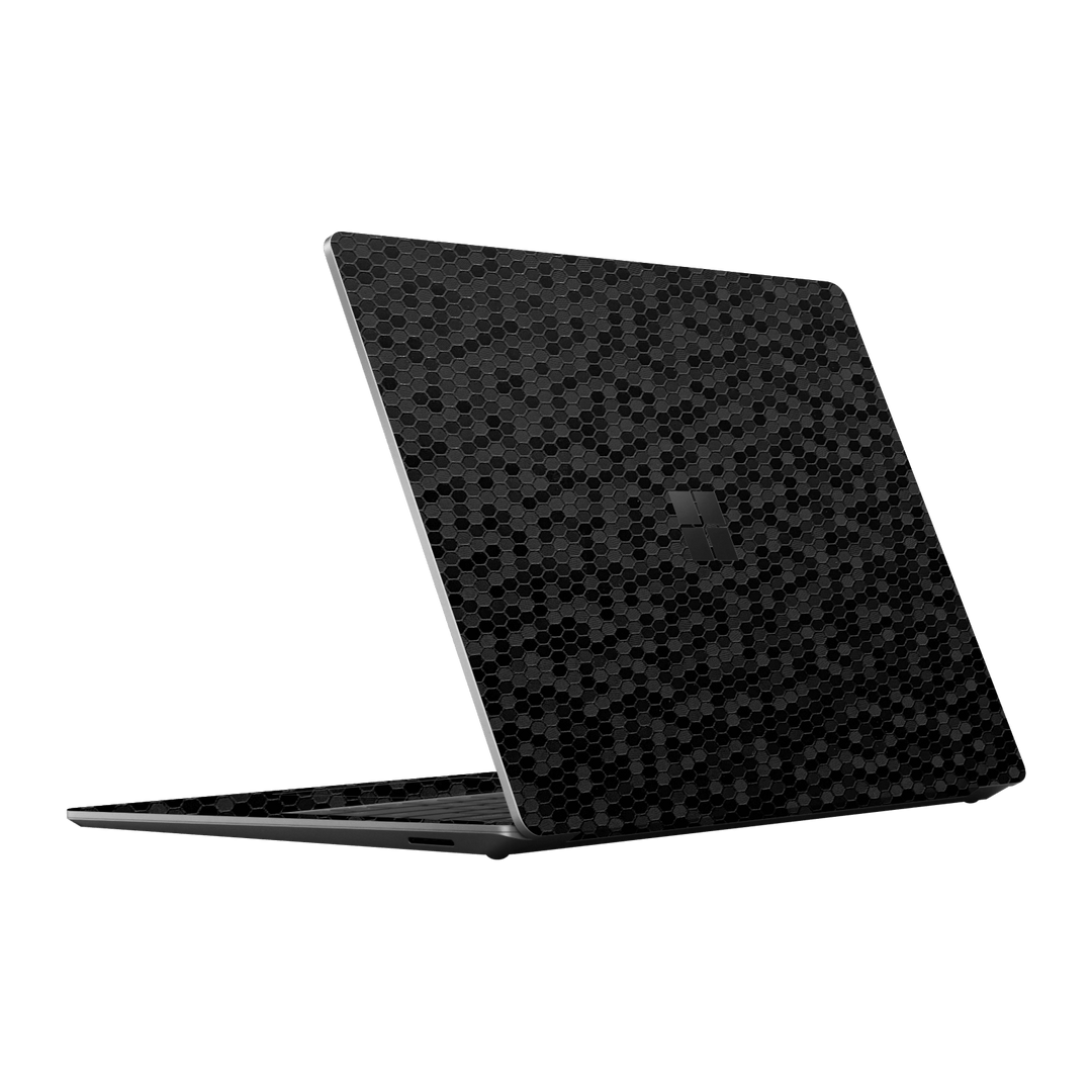 Microsoft Surface Laptop Go 3 Luxuria Black Honeycomb 3D Textured Skin Wrap Sticker Decal Cover Protector by EasySkinz | EasySkinz.com
