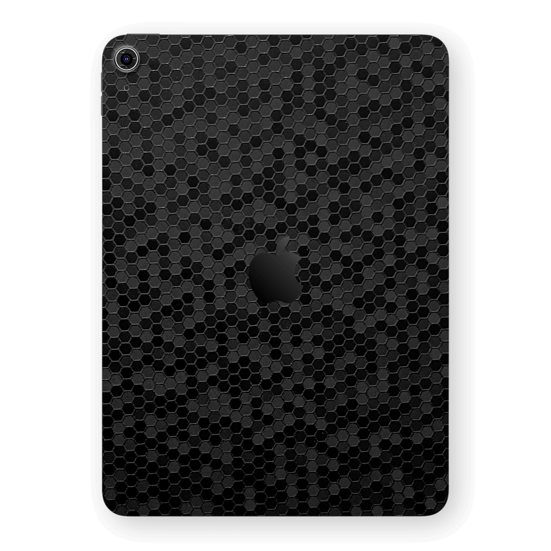 iPad 10.9” (10th Gen, 2022) Luxuria Black Honeycomb 3D Textured Skin Wrap Sticker Decal Cover Protector by EasySkinz | EasySkinz.com