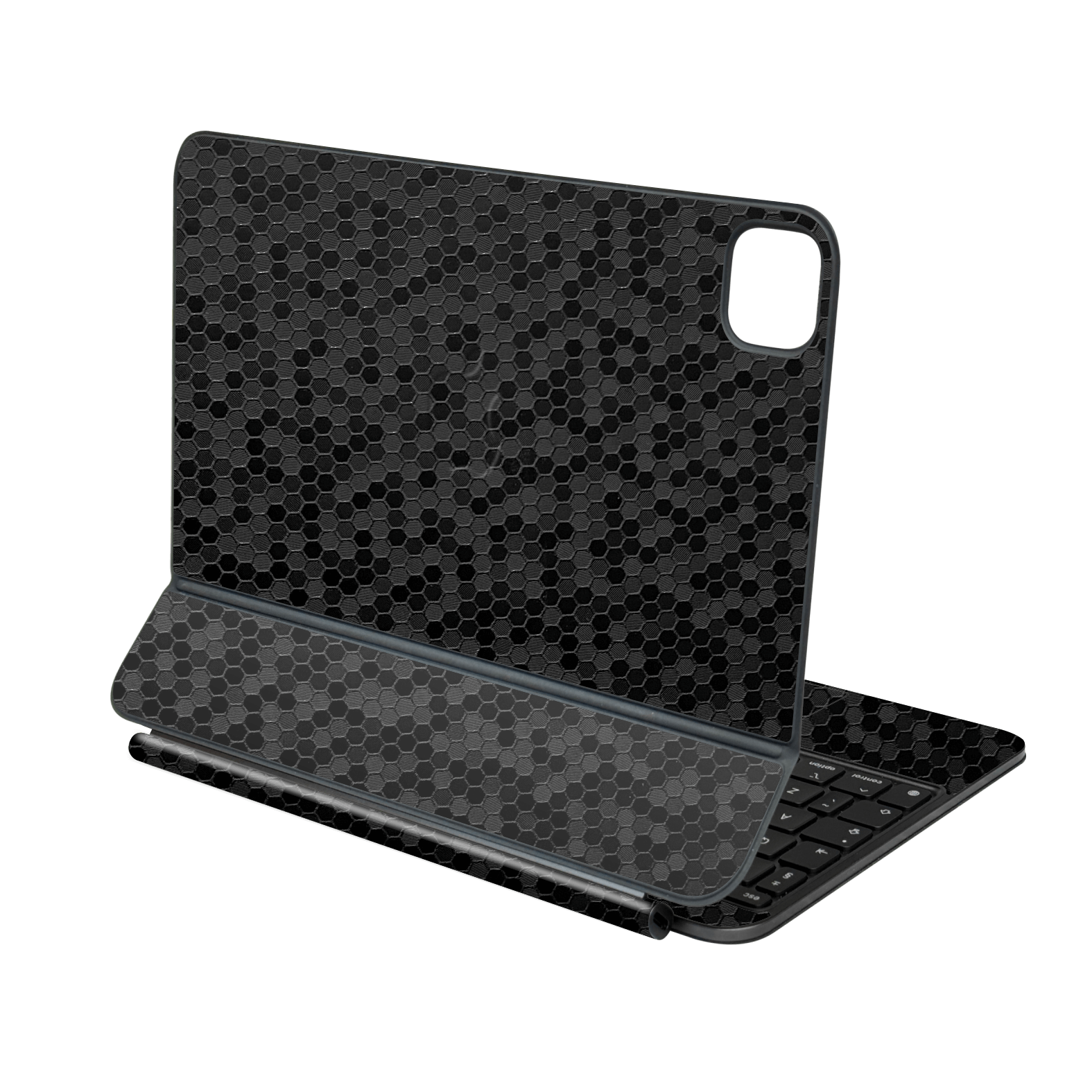 Magic Keyboard for iPad PRO 11” (M4, 2024) Luxuria Black Honeycomb 3D Textured Skin Wrap Sticker Decal Cover Protector by QSKINZ | qskinz.com