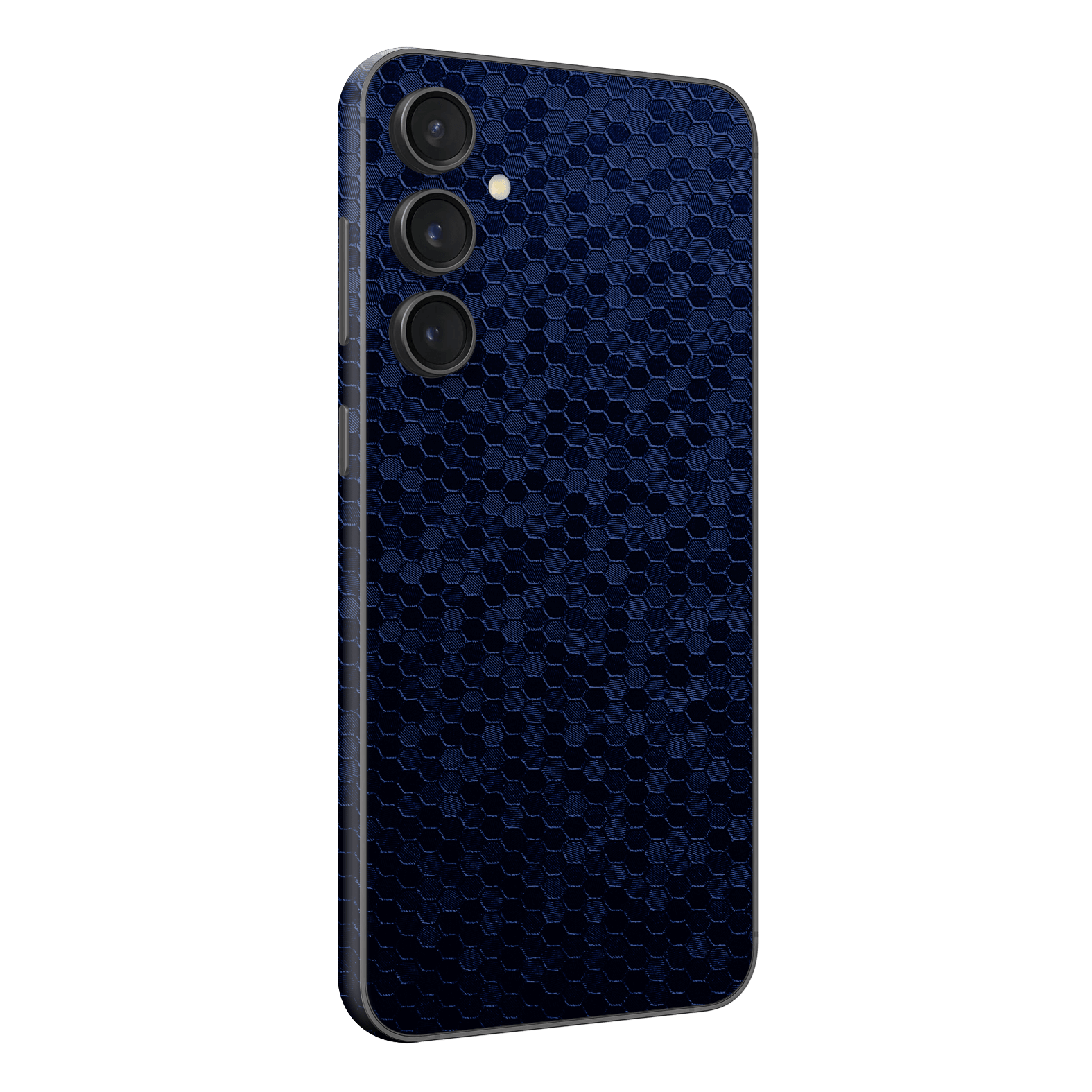 Samsung Galaxy S23 (FE) Luxuria Navy Blue Honeycomb 3D Textured Skin Wrap Sticker Decal Cover Protector by EasySkinz | EasySkinz.com