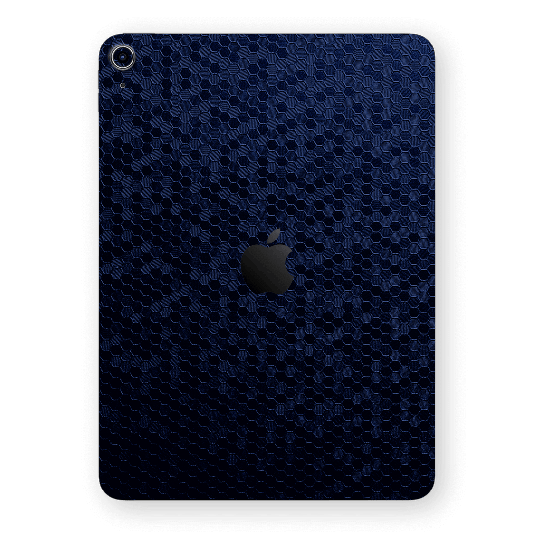 iPad 10.9” (10th Gen, 2022) Luxuria Navy Blue Honeycomb 3D Textured Skin Wrap Sticker Decal Cover Protector by EasySkinz | EasySkinz.com