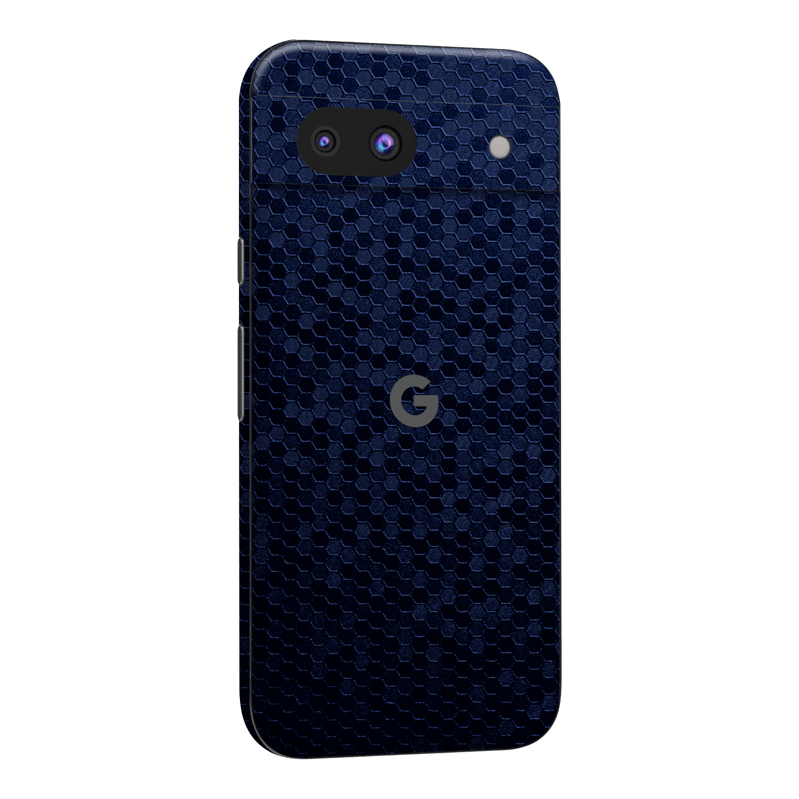 Google Pixel 8a Luxuria Navy Blue Honeycomb 3D Textured Skin Wrap Sticker Decal Cover Protector by QSKINZ | qskinz.com