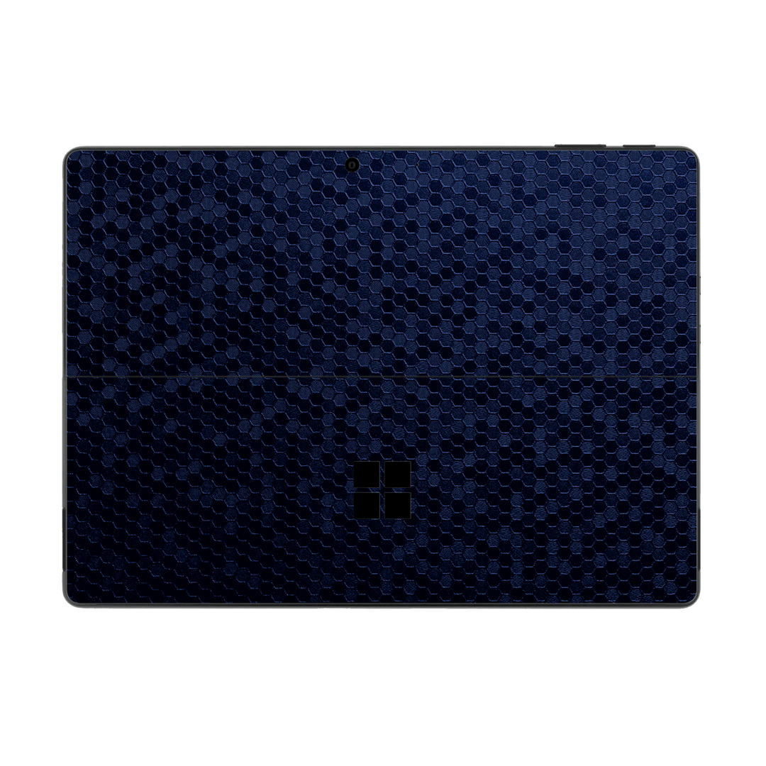 Microsoft Surface Pro 9 Luxuria Navy Blue Honeycomb 3D Textured Skin Wrap Sticker Decal Cover Protector by EasySkinz | EasySkinz.com