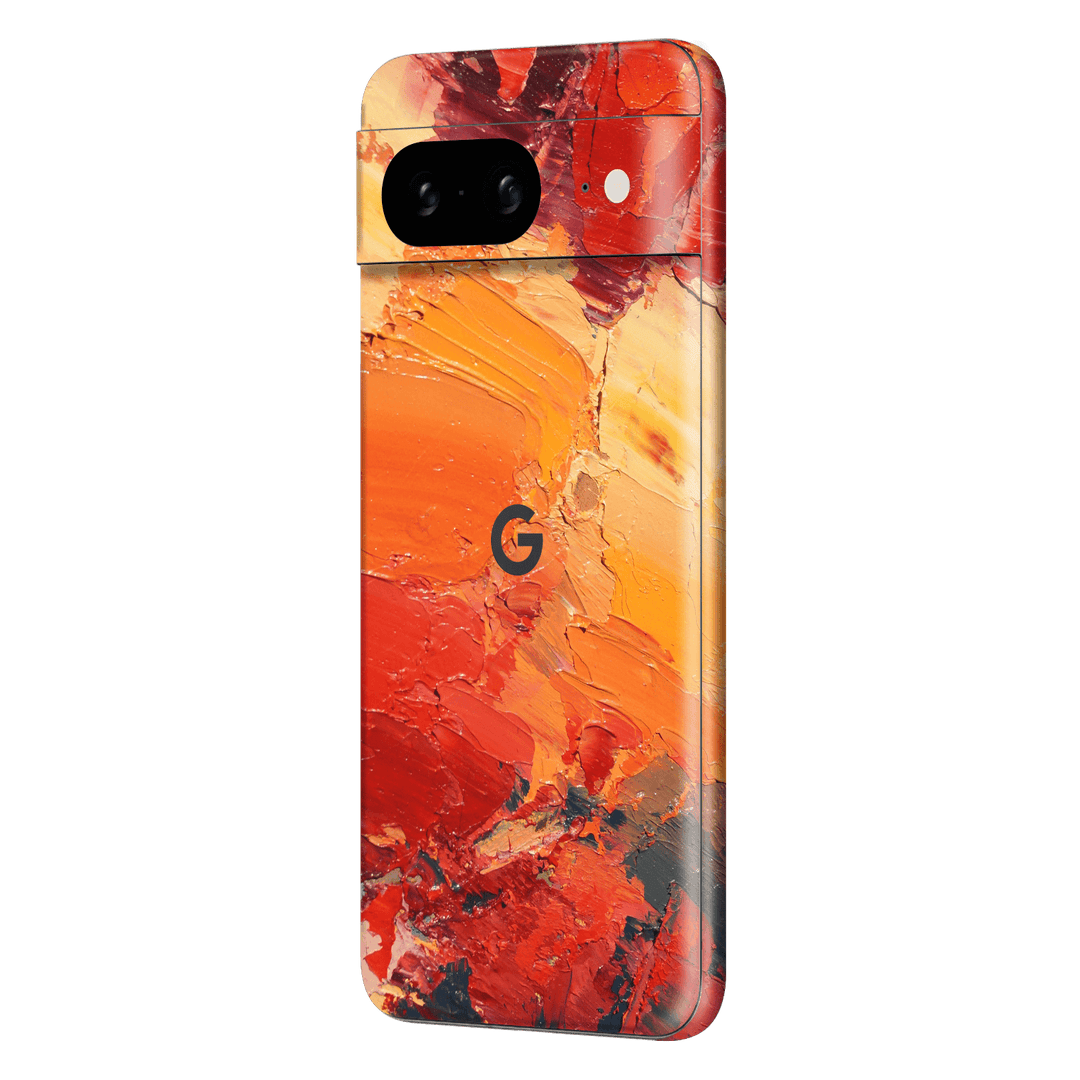 Google Pixel 8 (2023) Print Printed Custom SIGNATURE Sunset in Oia Painting Skin Wrap Sticker Decal Cover Protector by EasySkinz | EasySkinz.com