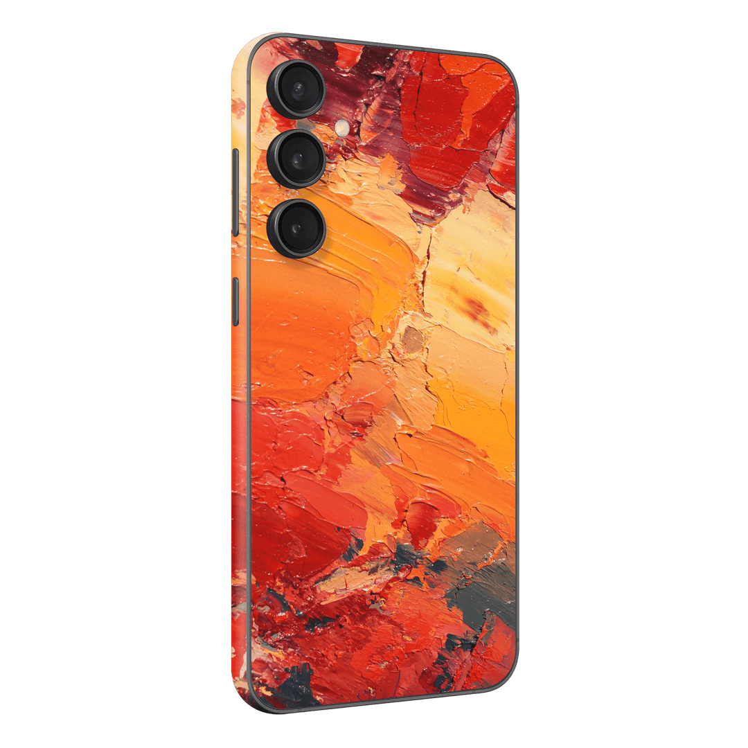 Samsung Galaxy S23 (FE) Print Printed Custom SIGNATURE Sunset in Oia Painting Skin Wrap Sticker Decal Cover Protector by EasySkinz | EasySkinz.com