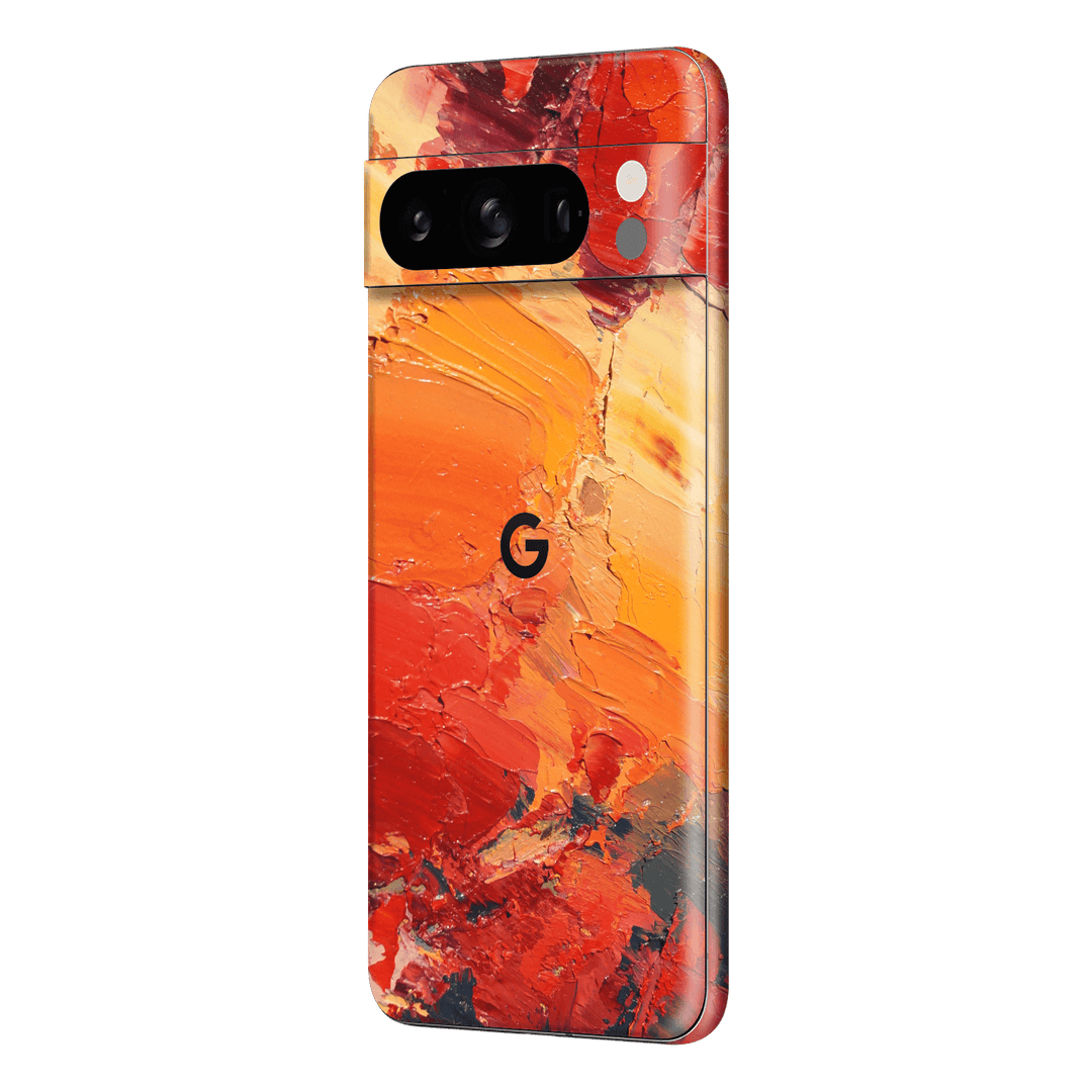 Google Pixel 8 PRO (2023) Print Printed Custom SIGNATURE Sunset in Oia Painting Skin Wrap Sticker Decal Cover Protector by EasySkinz | EasySkinz.com