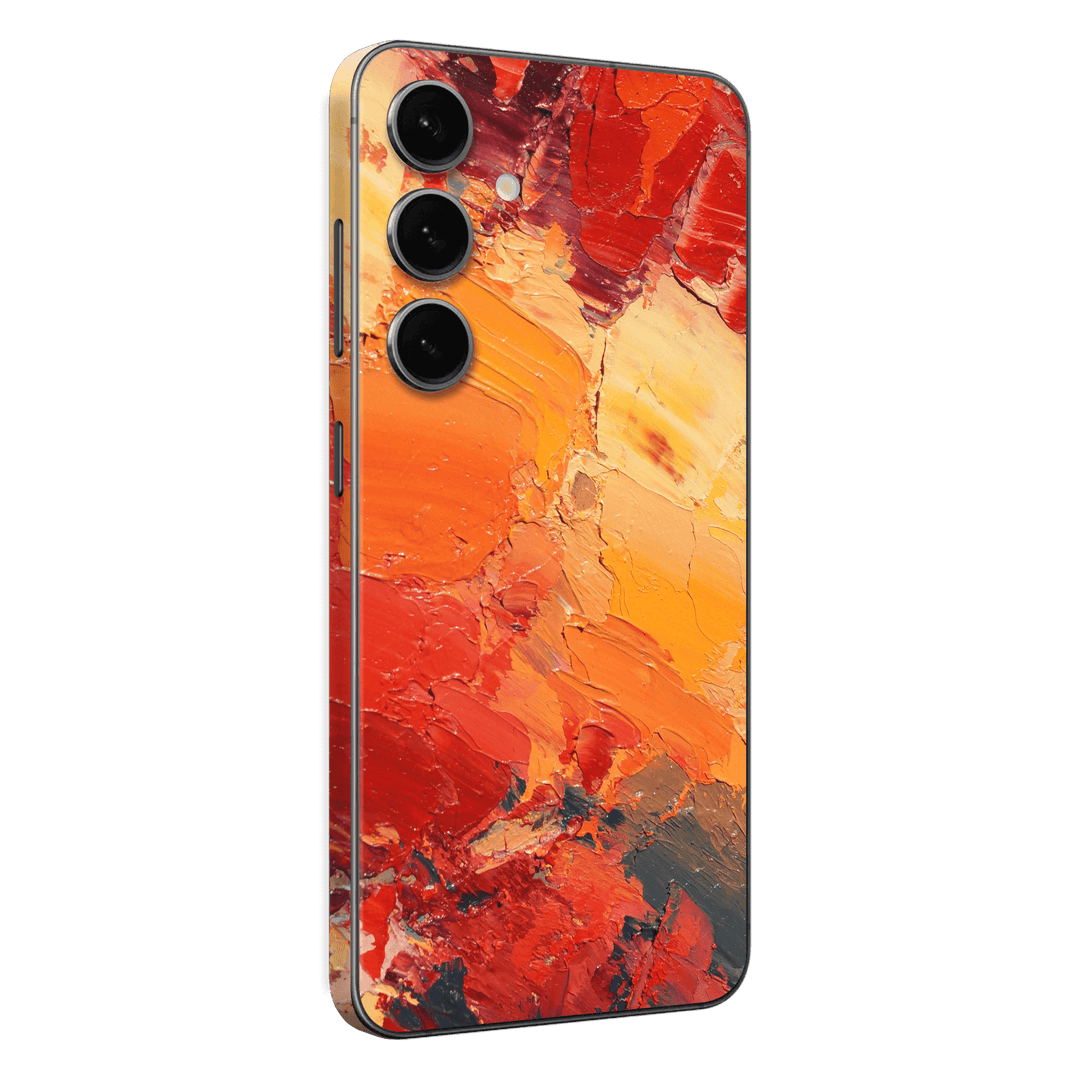 Samsung Galaxy S24+ PLUS Print Printed Custom SIGNATURE Sunset in Oia Painting Skin Wrap Sticker Decal Cover Protector by EasySkinz | EasySkinz.com