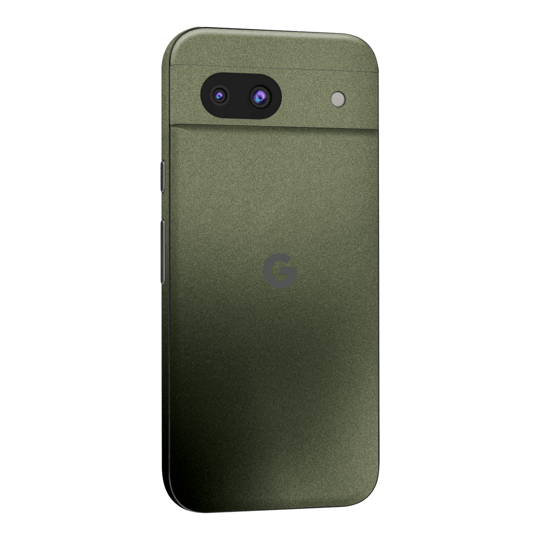 Google Pixel 8a Military Green Metallic Skin Wrap Sticker Decal Cover Protector by QSKINZ | qskinz.com