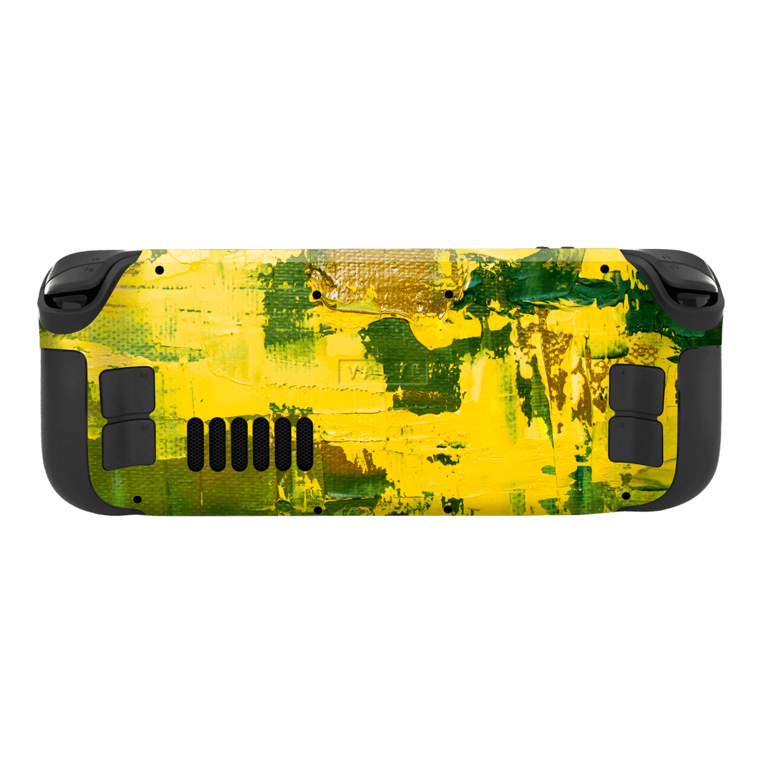 Steam Deck OLED Print Printed Custom SIGNATURE Santa Barbara Landscape in Green and Yellow Skin Wrap Sticker Decal Cover Protector by EasySkinz | EasySkinz.com