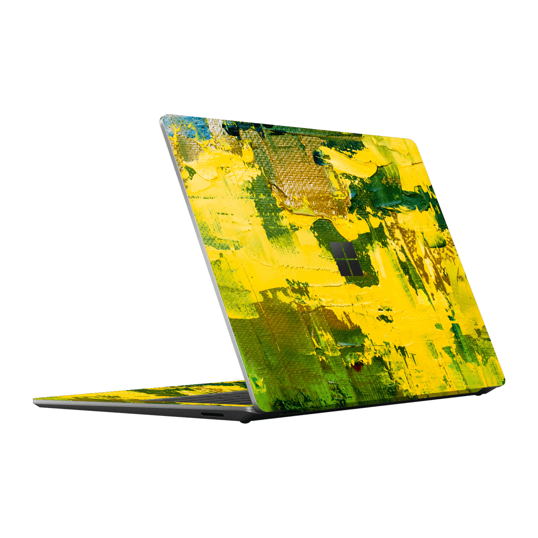 Microsoft Surface Laptop 5, 13.5” Print Printed Custom SIGNATURE Santa Barbara Landscape in Green and Yellow Skin Wrap Sticker Decal Cover Protector by EasySkinz | EasySkinz.com