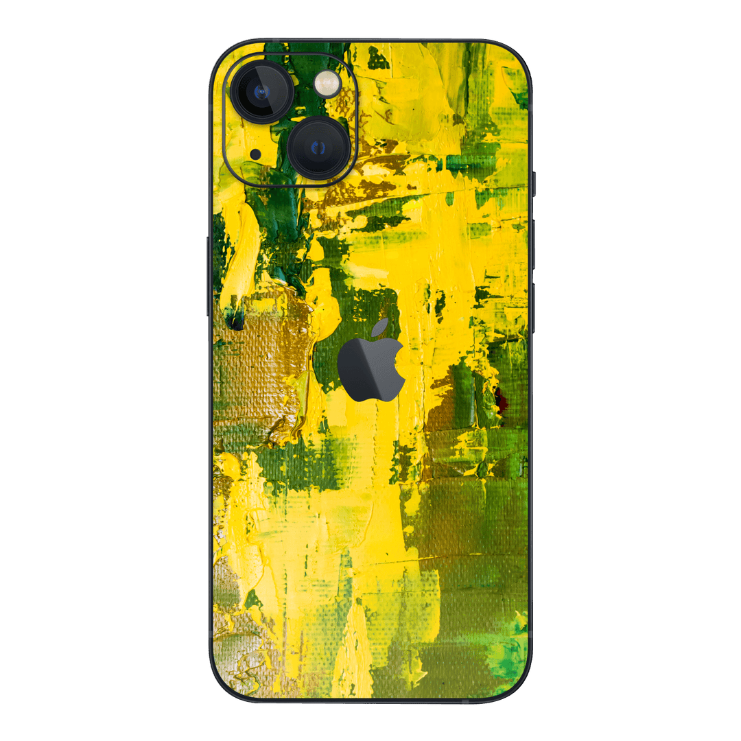 iPhone 15 Plus SIGNATURE Santa Barbara Green and Yellow Painting Skin - Premium Protective Skin Wrap Sticker Decal Cover by QSKINZ | Qskinz.com