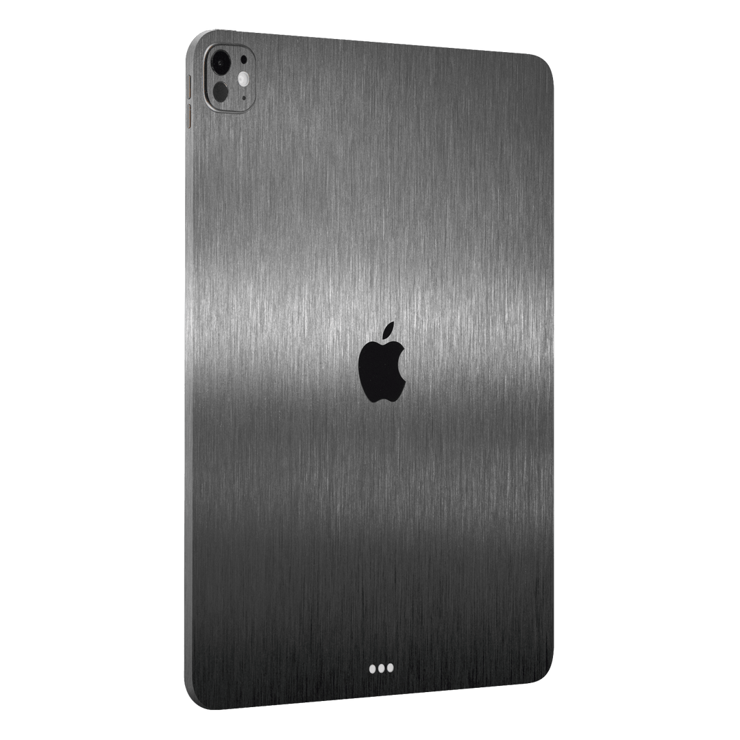 iPad Pro 11” (M4) Brushed Metal Titanium Metallic Skin Wrap Sticker Decal Cover Protector by QSKINZ | qskinz.com