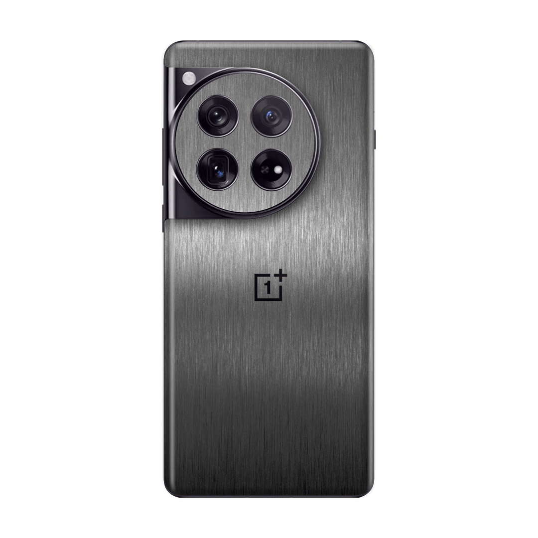 OnePlus 12 Brushed Metal Titanium Metallic Skin Wrap Sticker Decal Cover Protector by QSKINZ | qskinz.com