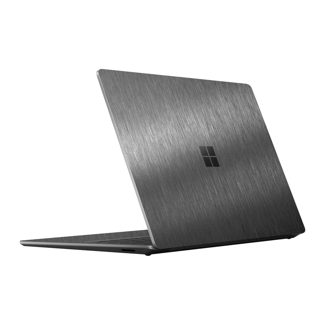 Microsoft Surface Laptop Go 3 Brushed Metal Titanium Metallic Skin Wrap Sticker Decal Cover Protector by EasySkinz | EasySkinz.com