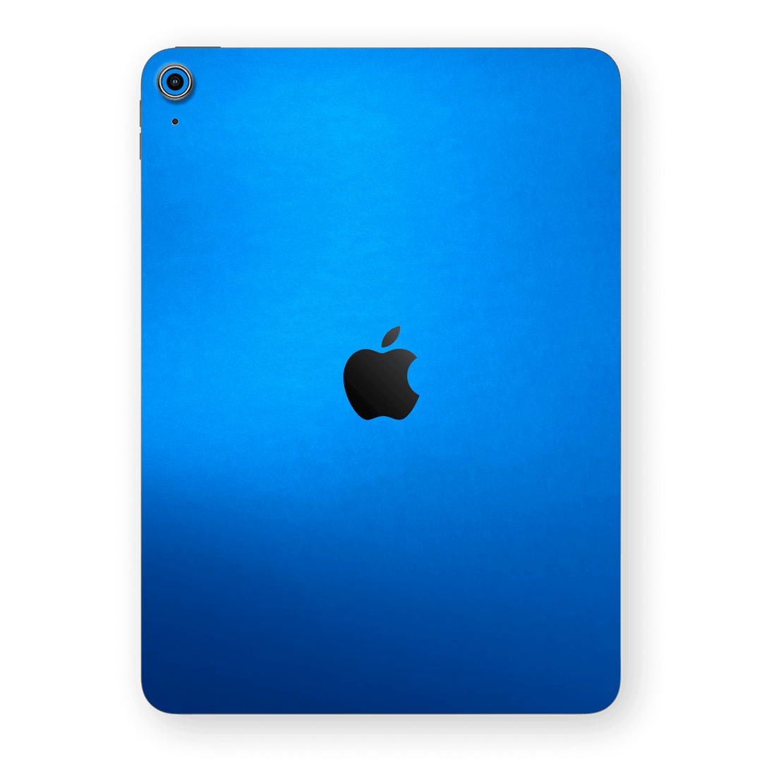 iPad 10.9” (10th Gen, 2022) Satin Blue Metallic Matt Matte Skin Wrap Sticker Decal Cover Protector by EasySkinz | EasySkinz.com