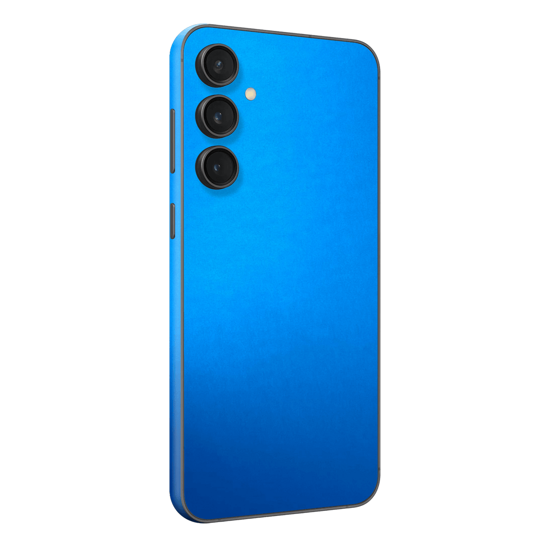 Samsung Galaxy S23 (FE) Satin Blue Metallic Matt Matte Skin Wrap Sticker Decal Cover Protector by EasySkinz | EasySkinz.com
