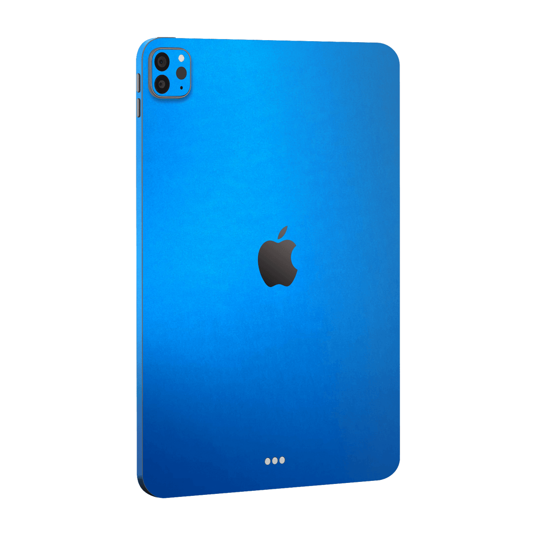 iPad PRO 12.9" (2020) Satin Blue Metallic Matt Matte Skin Wrap Sticker Decal Cover Protector by EasySkinz | EasySkinz.com