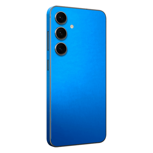 Samsung Galaxy S24+ PLUS Satin Blue Metallic Matt Matte Skin Wrap Sticker Decal Cover Protector by EasySkinz | EasySkinz.com