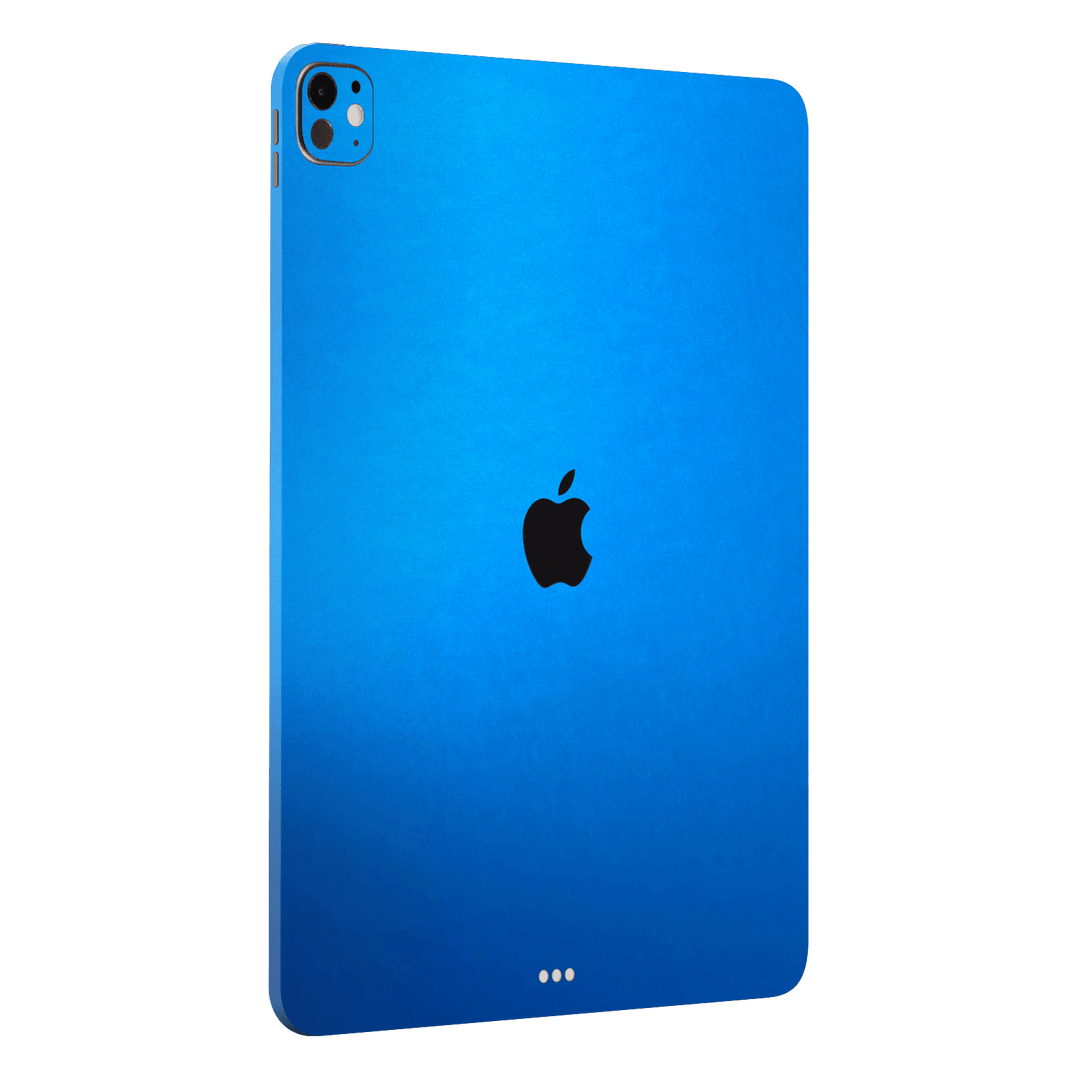iPad Pro 11” (M4) Satin Blue Metallic Matt Matte Skin Wrap Sticker Decal Cover Protector by QSKINZ | qskinz.com