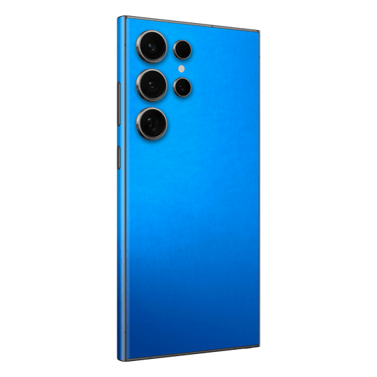 Samsung Galaxy S24 ULTRA Satin Blue Metallic Matt Matte Skin Wrap Sticker Decal Cover Protector by EasySkinz | EasySkinz.com