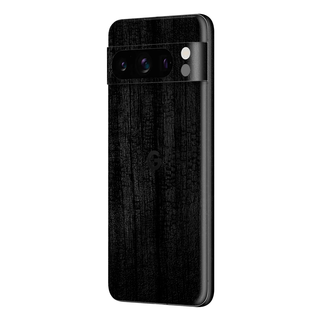Google Pixel 8 PRO (2023) Luxuria Black Charcoal Coal Stone Black Dragon 3D Textured Skin Wrap Decal Cover Protector by EasySkinz | EasySkinz.com