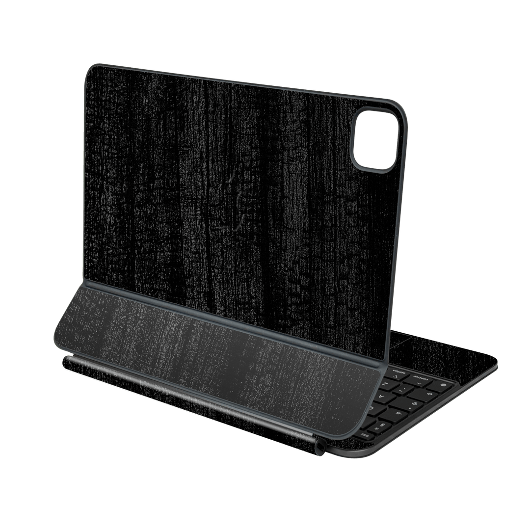 Magic Keyboard for iPad PRO 11” (M4, 2024) Luxuria Black Charcoal Black Dragon Coal Stone 3D Textured Skin Wrap Sticker Decal Cover Protector by QSKINZ | qskinz.com 