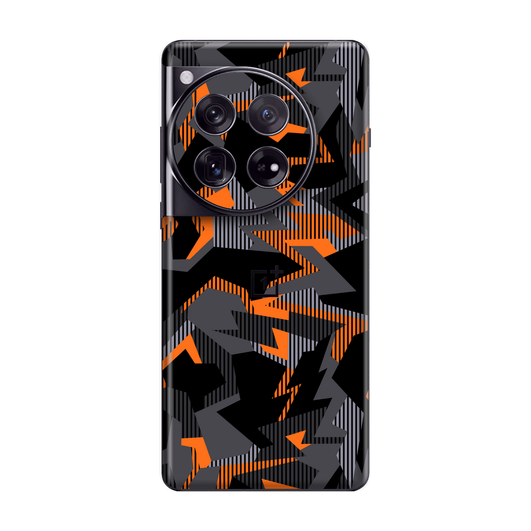 OnePlus 12 Print Printed Custom SIGNATURE Sharp-Edged Orange Camo Camouflage Skin Wrap Sticker Decal Cover Protector by QSKINZ | qskinz.com