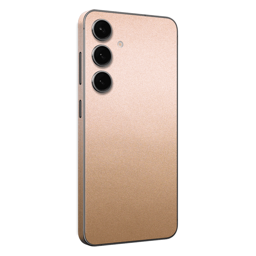 Samsung Galaxy S24 Luxuria Rose Gold Metallic 3D Textured Skin Wrap Sticker Decal Cover Protector by EasySkinz | EasySkinz.com