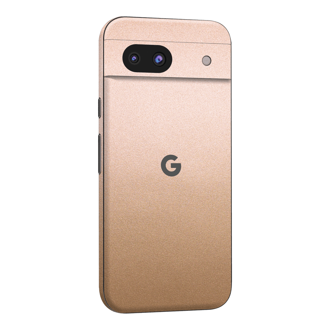 Google Pixel 8a Luxuria Rose Gold Metallic 3D Textured Skin Wrap Sticker Decal Cover Protector by QSKINZ | qskinz.com