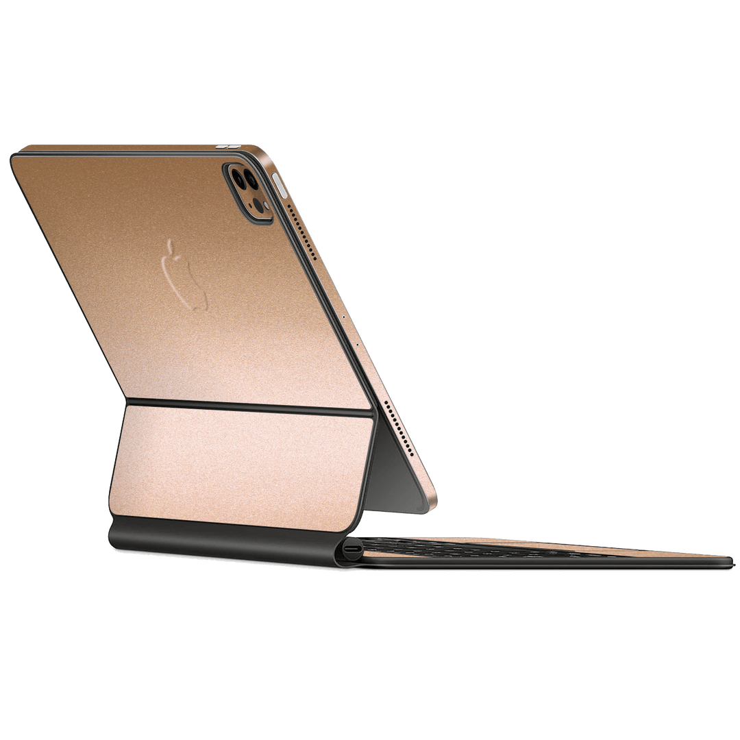 Magic Keyboard for iPad Pro 12.9" M2 (6th Gen, 2022) Luxuria Rose Gold Metallic 3D Textured Skin Wrap Sticker Decal Cover Protector by EasySkinz | EasySkinz.com