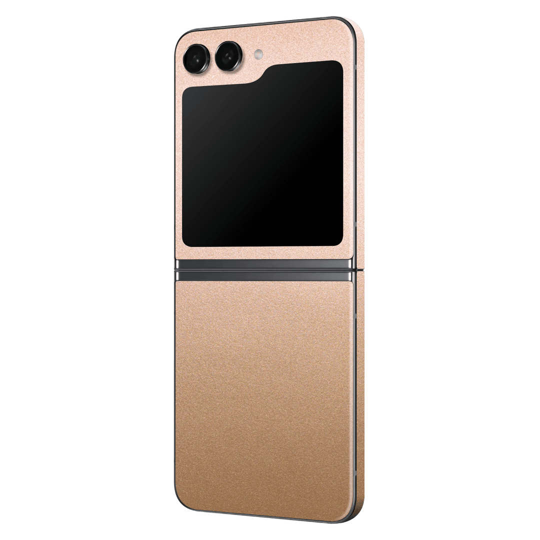 Samsung Galaxy Z Flip 5 (2023) Luxuria Rose Gold Metallic 3D Textured Skin Wrap Sticker Decal Cover Protector by EasySkinz | EasySkinz.com