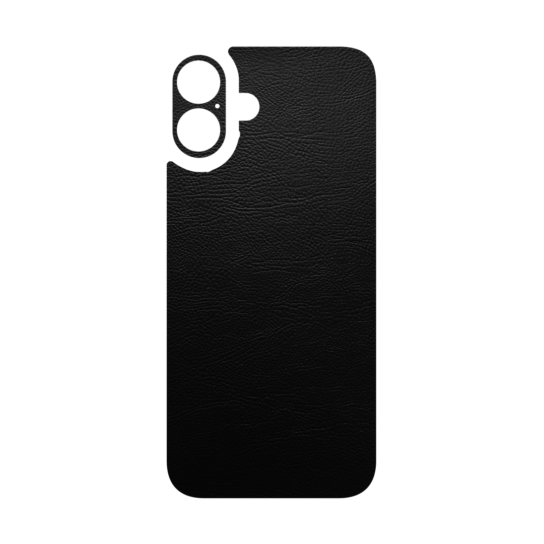 iPhone 16 Plus Qcaze - LUXURIA RIDERS Black LEATHER Textured (Case + Skin Kit)