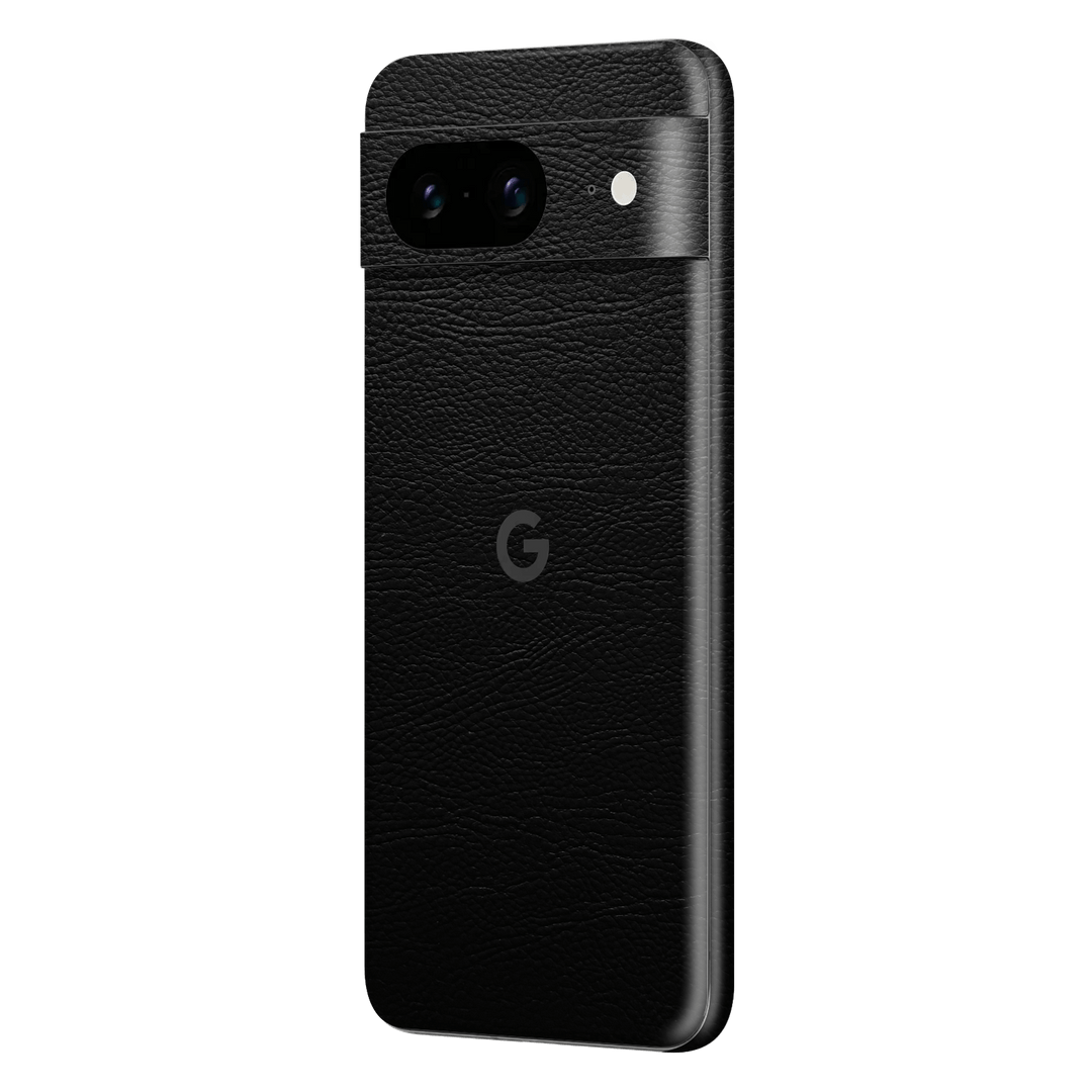 Google Pixel 8 (2023) Luxuria Riders Black Leather Jacket 3D Textured Skin Wrap Decal Cover Protector by EasySkinz | EasySkinz.com