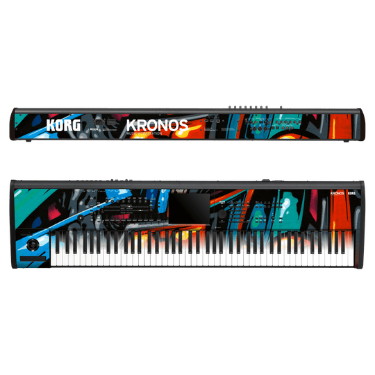 Korg Kronos 2 Music Workstation (88 keys) Print Printed Custom SIGNATURE Street Art Graffiti Skin, Wrap, Decal, Protector, Cover by Keyskinz & Jordan Rudess | qskinz.com
 