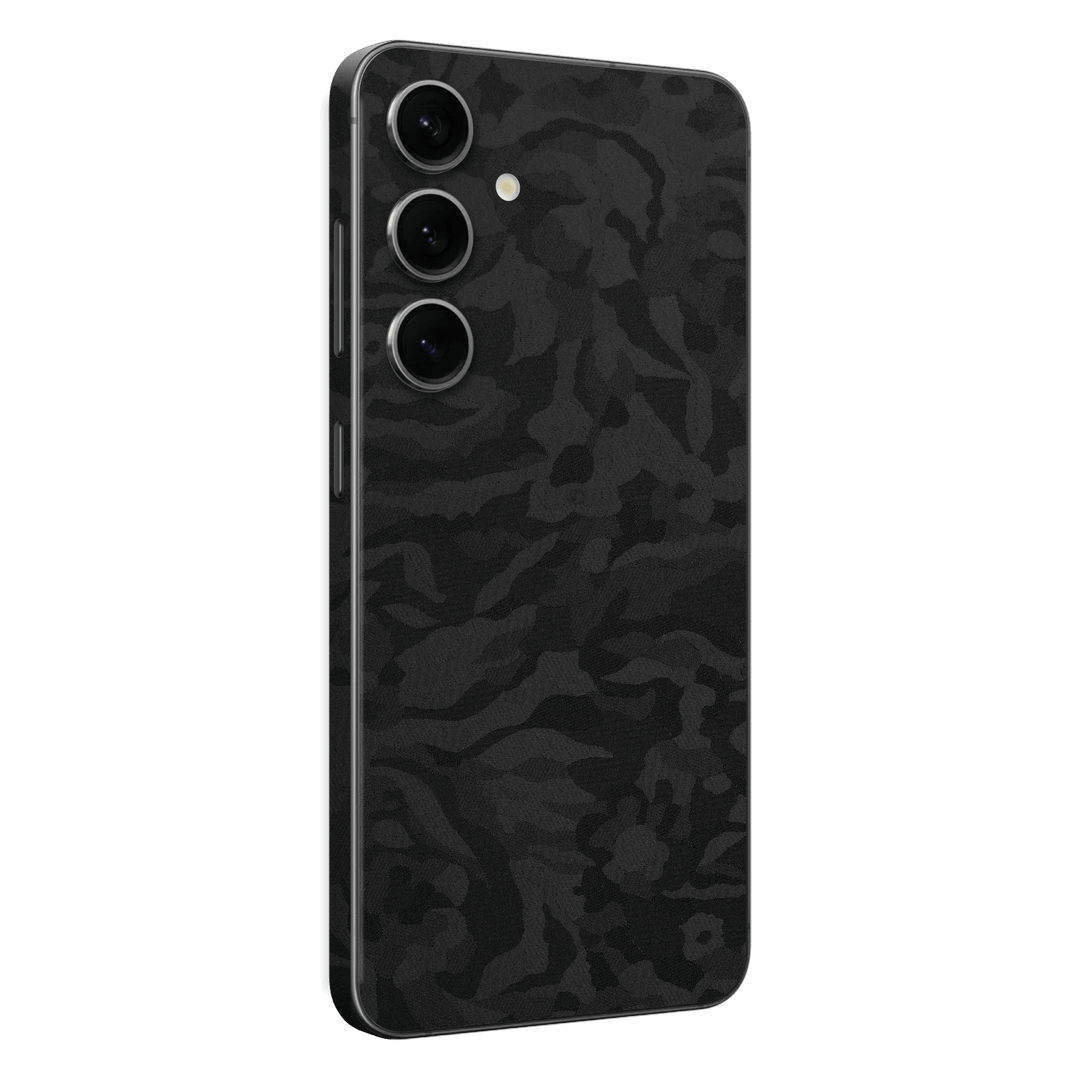 Samsung Galaxy S24+ PLUS Luxuria Black 3D Textured Camo Camouflage Skin Wrap Sticker Decal Cover Protector by EasySkinz | EasySkinz.com