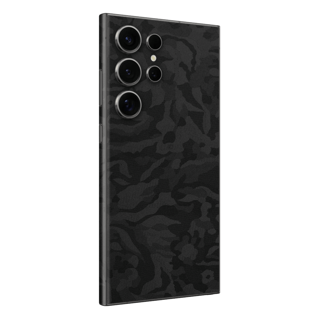 Samsung Galaxy S24 ULTRA Luxuria Black 3D Textured Camo Camouflage Skin Wrap Sticker Decal Cover Protector by EasySkinz | EasySkinz.com