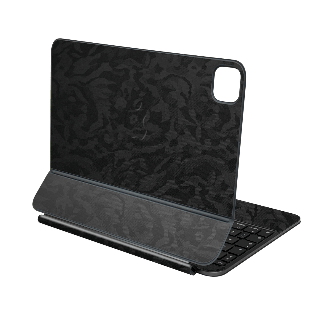 Magic Keyboard for iPad PRO 11” (M4, 2024) Luxuria Black 3D Textured Camo Camouflage Skin Wrap Sticker Decal Cover Protector by QSKINZ | qskinz.com