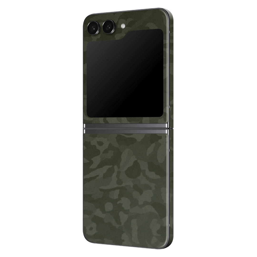 Samsung Galaxy Z Flip 5 (2023) Luxuria Green 3D Textured Camo Camouflage Skin Wrap Sticker Decal Cover Protector by EasySkinz | EasySkinz.com