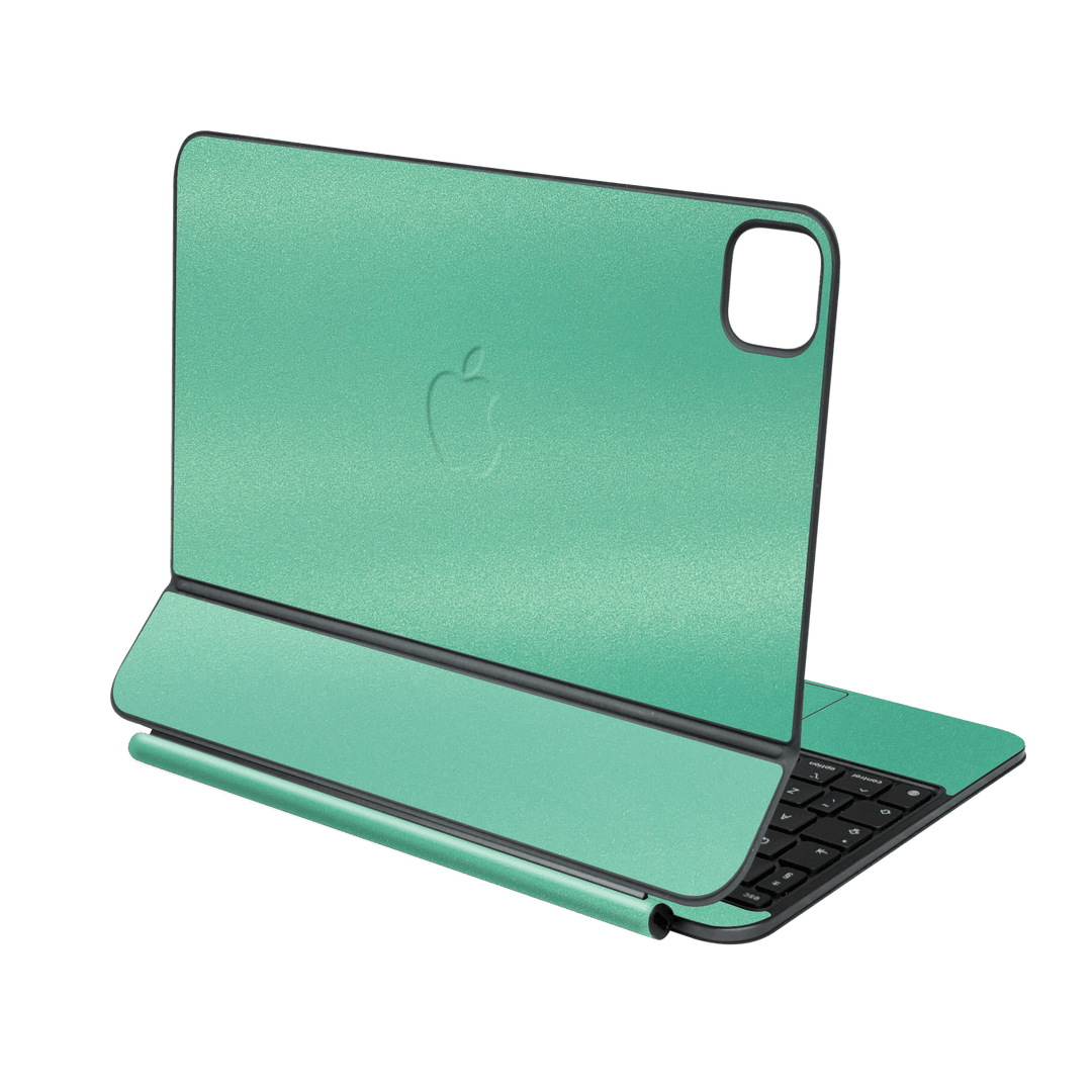 Magic Keyboard for iPad PRO 11” (M4, 2024) Mint Metallic Matt Matte Skin Wrap Sticker Decal Cover Protector by QSKINZ | qskinz.com