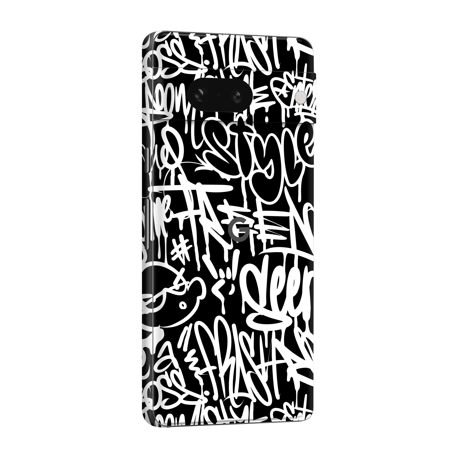 Google Pixel 7a (2023) Print Printed Custom SIGNATURE Monochrome Black and WhiteGraffiti Skin Wrap Sticker Decal Cover Protector by EasySkinz | EasySkinz.com